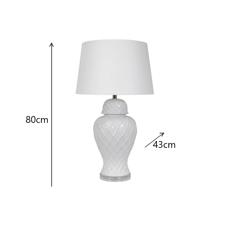 Bay Water Modern White Vase Table Lamp