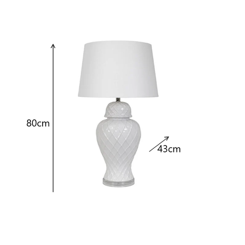 Bay Water Modern White Vase Table Lamp
